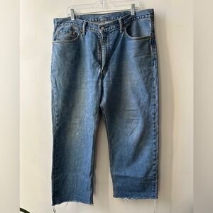 Vintage Levi's 550 Medium Blue Denim Jeans 38 x 26 cropped
